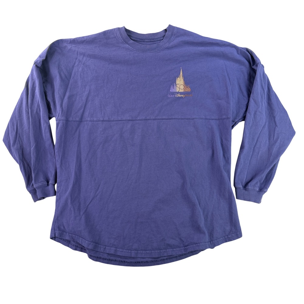 Spirit Jersey Walt Disney World Men L Purple 50th Anniversary Long Sleeve Shirt - Picture 2 of 8